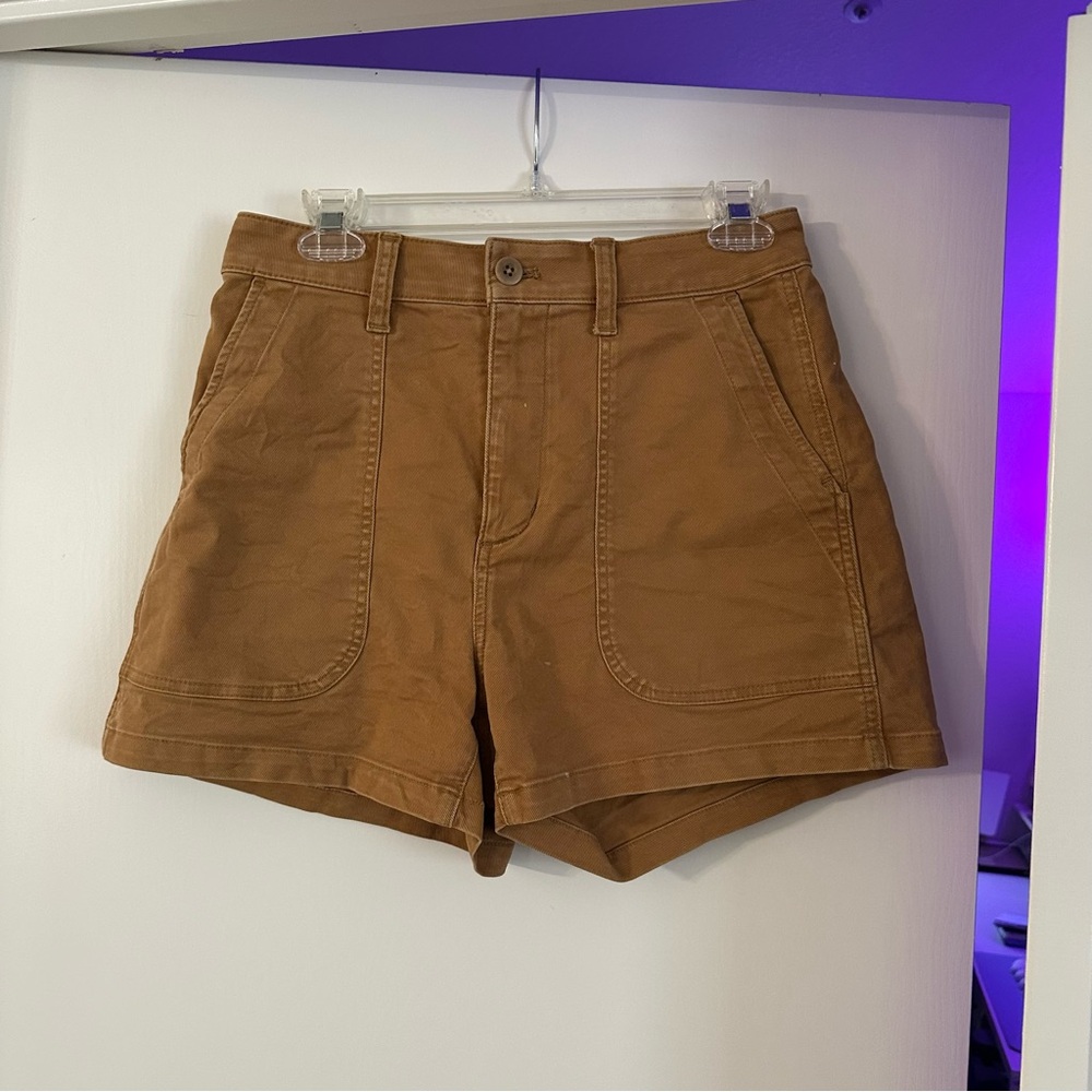 Madewell Tan Cargo Shorts Mid-Thigh Length